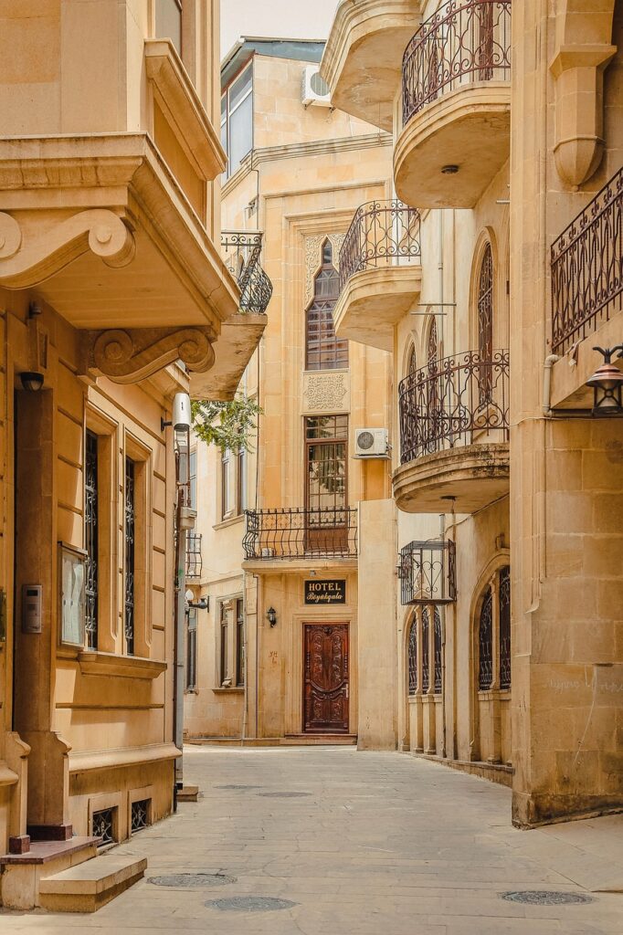 street, azerbaijan, baku, town, buildings, houses, arabic, ancient, architecture, city, exterior, old buildings, heritage, historic, outdoors, urban, background, iphone wallpaper, azerbaijan, azerbaijan, azerbaijan, azerbaijan, baku, baku, baku, baku, baku